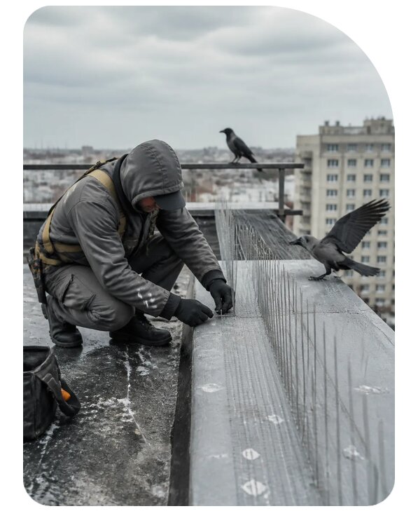 Защита от ворон под ключ в Красноуфимске по цене от 5079 р. | Сенат-Крф